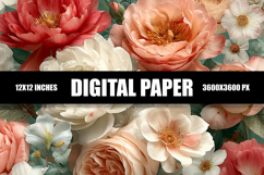 Floral Digital Paper Product Image 1