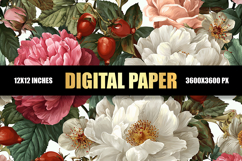Floral Digital Paper Product Image 1