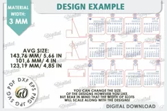 Layered Calendar 2025 With Dog Laser Cut. 3D Calendar SVG Product Image 2