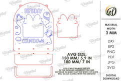 3D Happy Birthday Countdown Laser Cut. Children&#039;s SVG Product Image 2