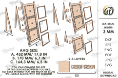Interchangeable Sign Laser cut. Stand Decor. Easter SVG Product Image 2