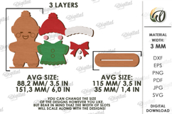 Christmas Gingerbread Bundle Laser Cut. Stand Decor SVG Product Image 3