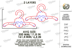 Kids Coat Hangers Bundle Laser Cut. Kids Clothes Hanger SVG Product Image 3