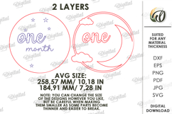 3D Monthly Milestone Disc Laser Cut. One Month SVG Product Image 2