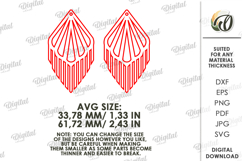 Dangle Earrings Bundle Laser Cut. Boho Earrings SVG Product Image 3