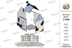 Tabletop Trash Bins Bundle Laser Cut. Garbage Box SVG Product Image 3