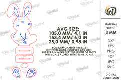 3D Easter Bunny Laser Cut. Easter Stand Decor SVG Product Image 2
