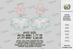 Spring Drop Earrings Laser Cut. Dangle Earrings SVG Product Image 2