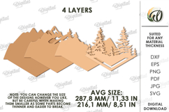 Nature Wall Arts Bundle Laser Cut. Layered wall Decor SVG Product Image 3