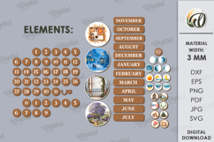 Perpetual Calendars Bundle Laser Cut . Wooden Calendar SVG Product Image 4