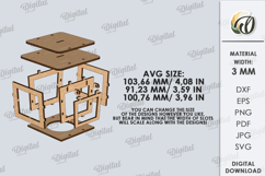 Christmas Night Lantern Laser Cut. Capybara SVG Product Image 2