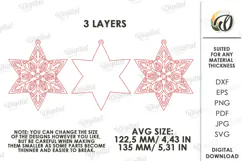 Gingerbread Star Christmas Ornament Laser Cut. Christmas SVG Product Image 2