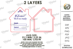 3D Wi-Fi Password Signs Bundle Laser Cut. Wall Hanger SVG Product Image 3