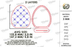 3D Easter Egg Stand Laser Cut. Easter Stand Decor SVG Product Image 2