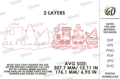 Christmas Mirror Decor Laser Cut. Christmas Decor SVG Product Image 2