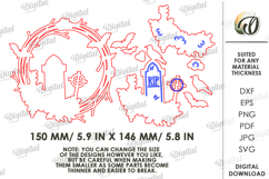 Halloween Layered Wreaths Bundle LaserCut. Halloween SVG Product Image 3