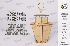 3D Halloween Lantern Laser Cut. Halloween Lamp SVG Product Image 2