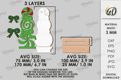 Triple Christmas Stand Laser Cut. Christmas Decor SVG Product Image 2