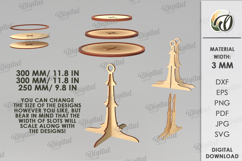 3D Tiered Tray Stand Laser Cut. Decorative Serving Tray SVG Product Image 2