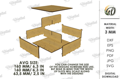 Wooden Decorative Box Lasercut . Storage Box With Dividers Product Image 2