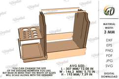 Yarn Holder For Crocheting Laser Cut. Knitting Organizer SVG Product Image 2