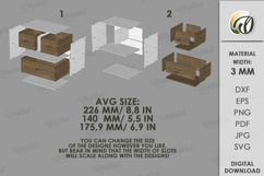 3D Boho Organizer Laser Cut. Jewelry Box SVG. Storage box Product Image 2