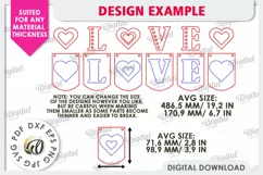 Valentine's Day Banner Laser Cut. Love Banner SVG. Heart SVG Product Image 3
