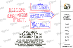 3D Camping Arrow Sign Laser Cut. Directional Sign SVG Product Image 2