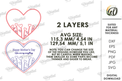 3D Mother's Day Ornaments Bundle Laser Cut. Gift For Mom SVG Product Image 3