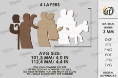 Nativity Light Stands Bundle Lasercut. Nativity Lightbox SVG Product Image 4