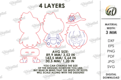3D Fall Characters Bundle Laser Cut. Standing Decor SVG Product Image 3