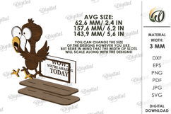 Funny Animal Stand Laser Cut. Stand Decor. Bird SVG Product Image 2