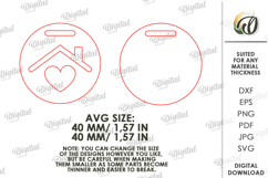 Valentine&#039;s Day Keychain Laser Cut. Valentine SVG Product Image 2