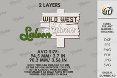 Cowboy tiered tray decors Laser Cut. Western SVG Product Image 5