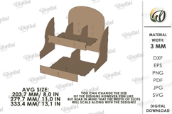 Kitchen Organizer Laser Cut. Home Organizer. Storage Box SVG Product Image 2