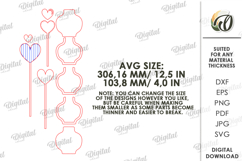 Valentine's Day Heart Decoration Laser Cut. Stand Decor SVG Product Image 2