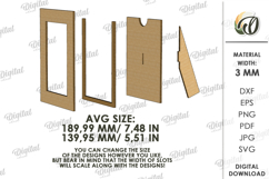 Family Photo Frame Laser Cut. 3D Photo Frame SVG Product Image 2