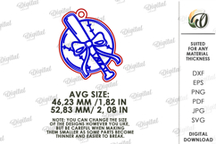 Sport Coquette Keychains Bundle Lasercut. Sport Key Ring SVG Product Image 3
