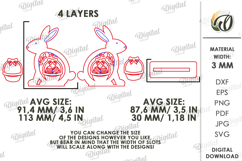 3D Easter Decorations Bundle Laser Cut. Stand Decor SVG Product Image 3