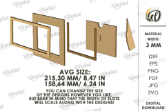Decorative Frame Laser Cut. Wooden photo frame SVG Product Image 2