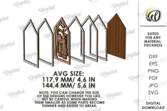 Valentine's Day Layered Mini SIgn Laser Cut. Stand Decor SVG Product Image 2