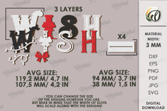 Decorative stand word Laser Cut. Christmas Decor SVG Product Image 2