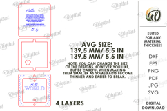 3D Surprise Card Laser Cut. Pregnancy Announcement SVG Product Image 2