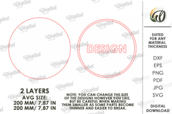 3D Farm Round Sign Laser Cut. Home Wall Decor SVG Product Image 2