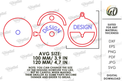 Santa Meter Ornament Laser Cut. Christmas Tree Decor SVG Product Image 3