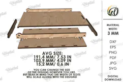 Christmas Money Gift Box Laser Cut. Money Holder SVG Product Image 2