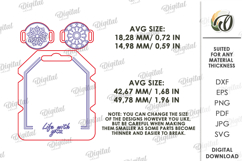 Matching Bracelets With A Holder Lasercut. Bracelet Card SVG Product Image 2