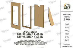 Family Photo Frame Laser Cut. 3D Photo Frame SVG Product Image 2