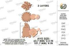 Wooden Fall Wall Decors Bundle Lasercut. Fall Wall Decor SVG Product Image 3