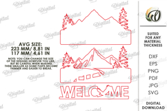 Travel Wall Decor Laser Cut. Wooden Travel Welcome Sign SVG Product Image 2